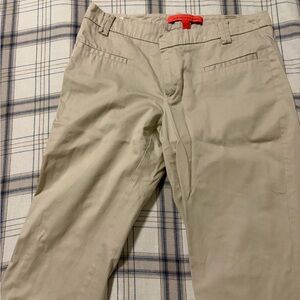 Mango Women Khaki Ankle Pants